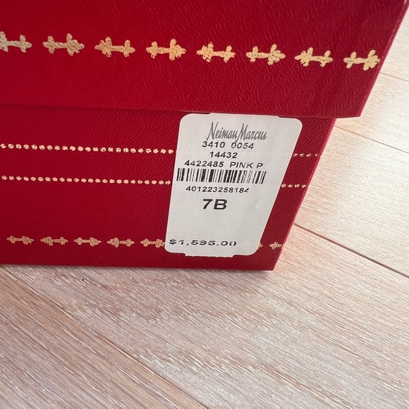 Rene Caovilla Platform Chunky Heel 130mm Size 37 Pink Pea - Picture 7 of 8